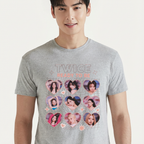Camiseta Twice Collab Graphic cinza