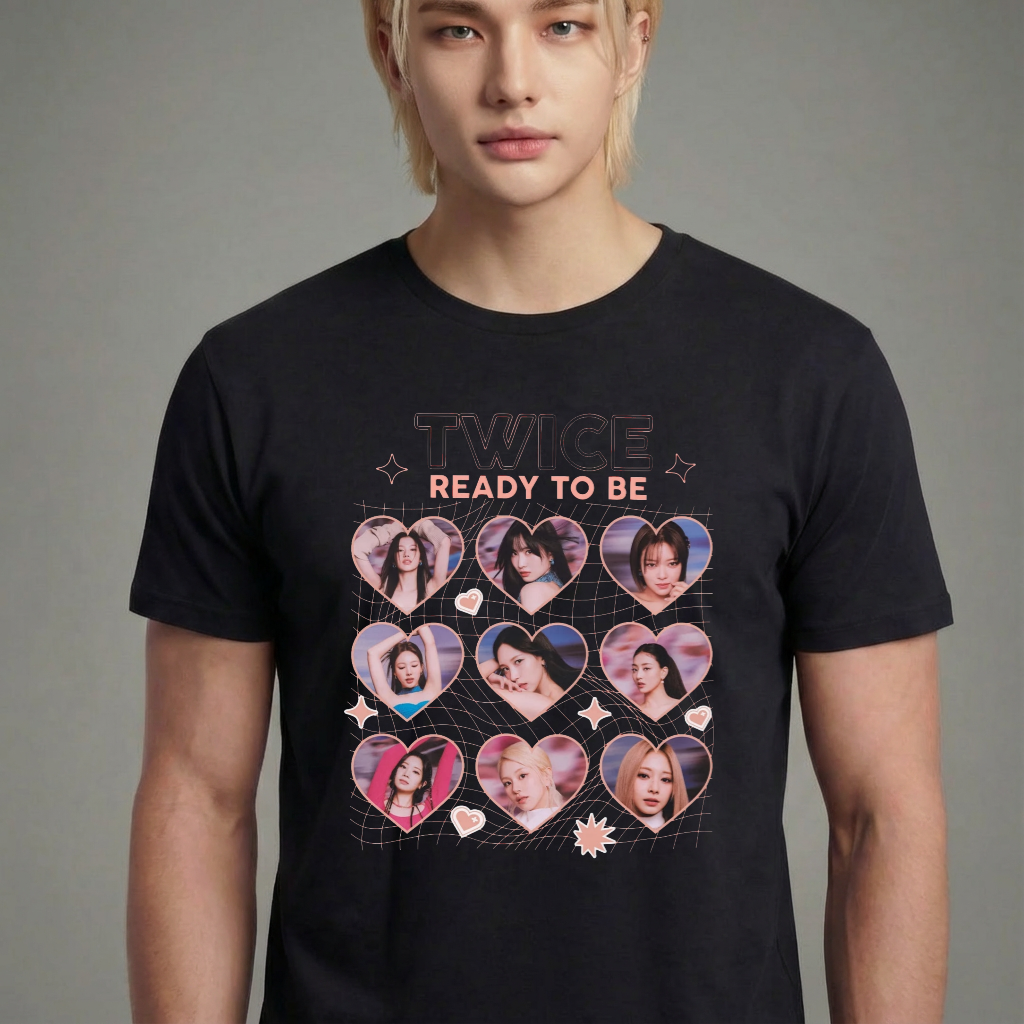 Camiseta camiseta-basica-twice-collab-graphic - Preta