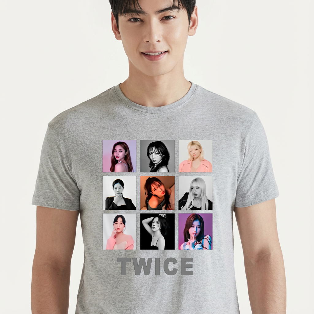 Camiseta Twice Collab cinza
