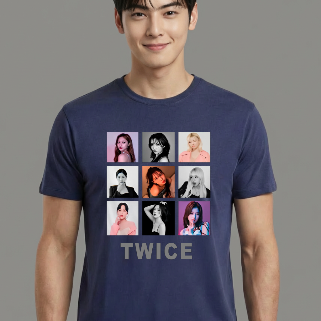 Camiseta Twice Collab azul