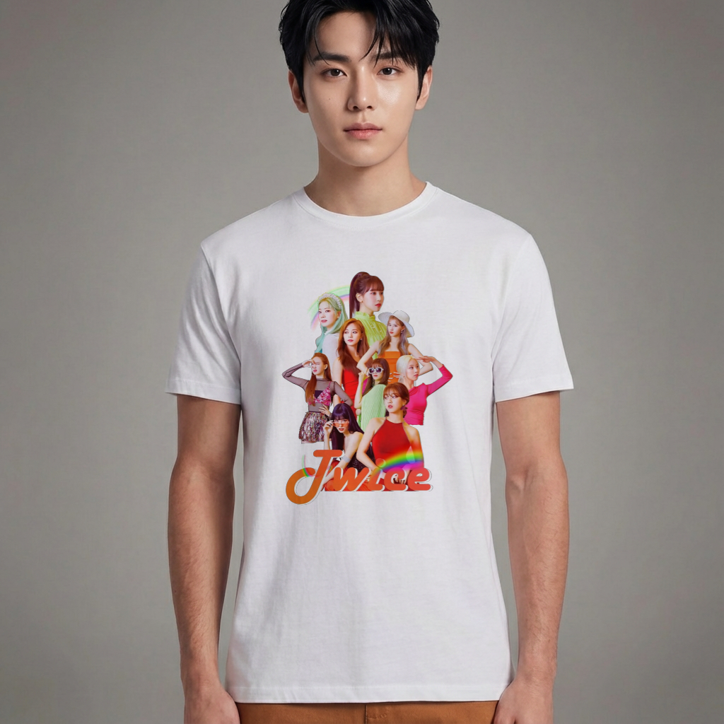 Camiseta Básica Twice Collours - Branca