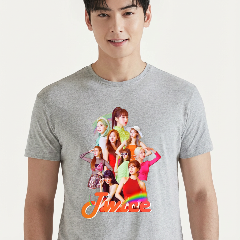 Camiseta camiseta-basica-twice-collours - Cinza