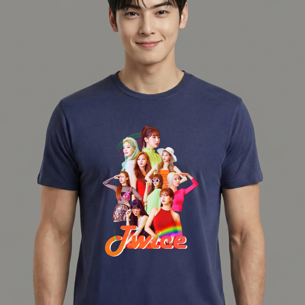 Camiseta Twice Collours azul