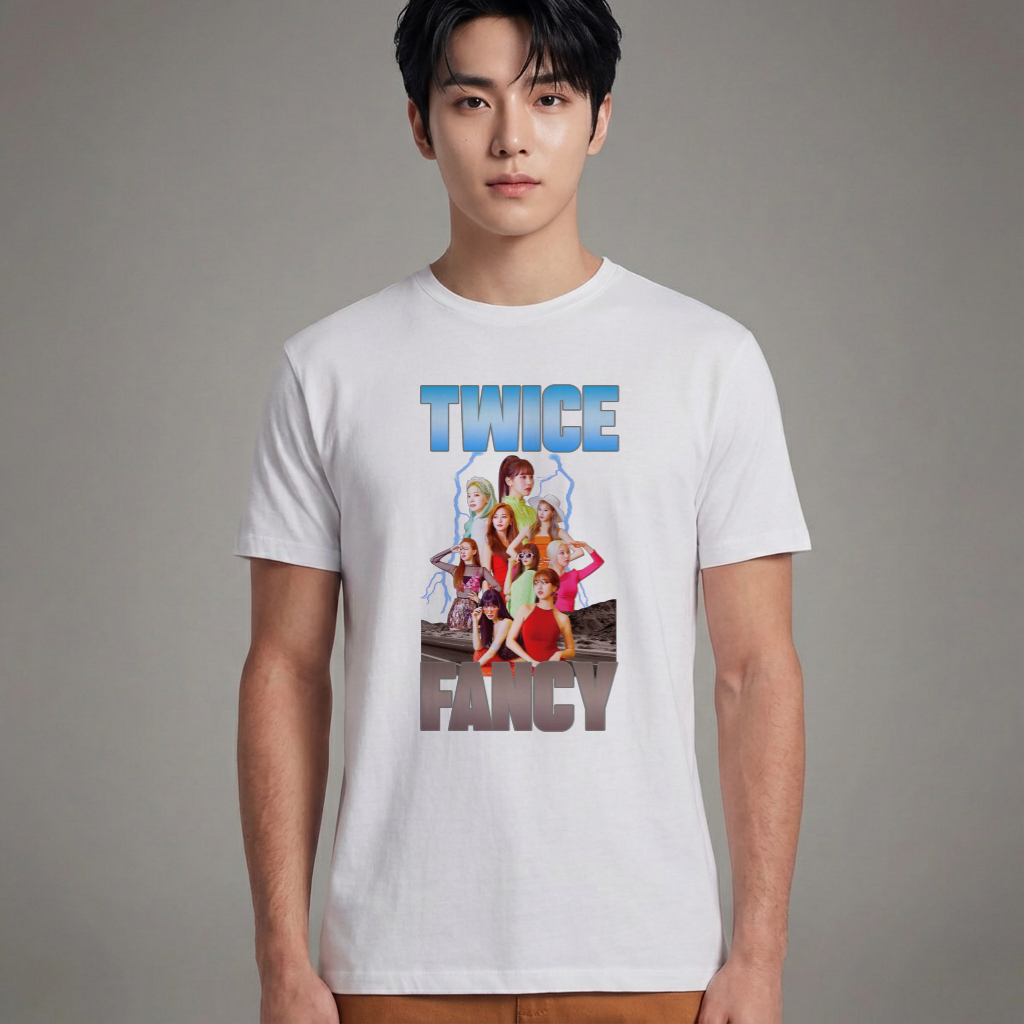 Camiseta Twice Fancy branca