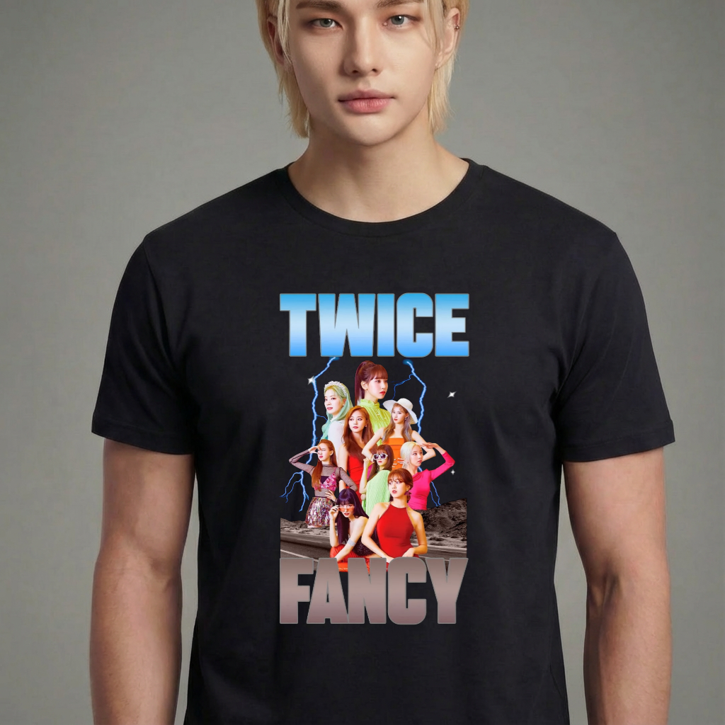 Camiseta Twice Fancy preta