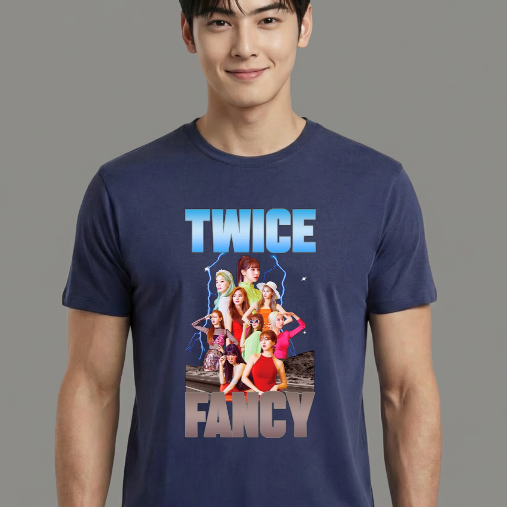 Camiseta Twice Fancy azul
