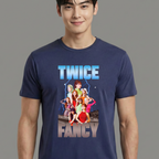 Camiseta Twice Fancy azul