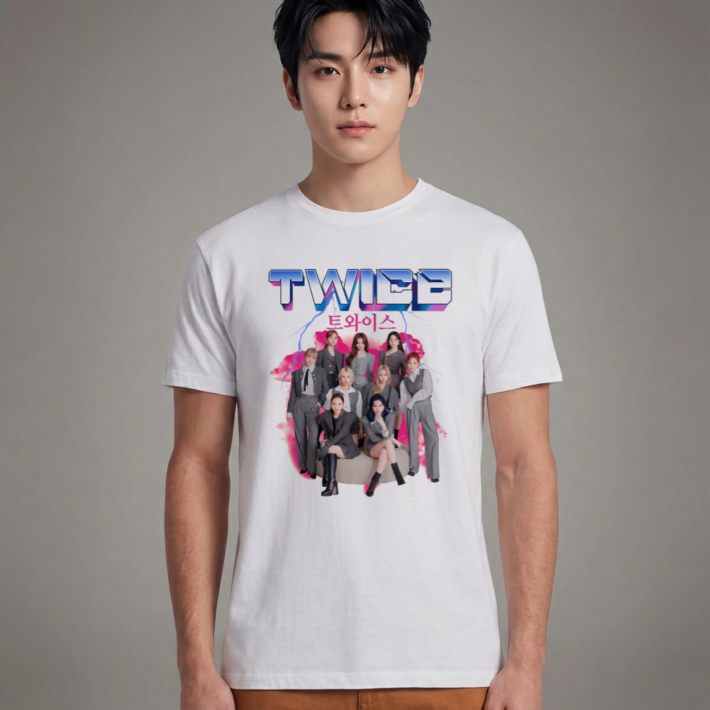 Camiseta Básica Twice Graphic - Branca
