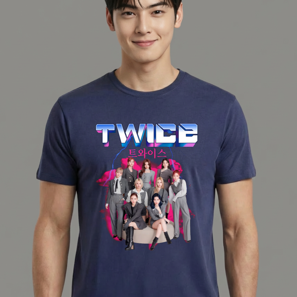 Camiseta Twice Graphic azul