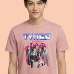 Camiseta Twice Graphic rosa
