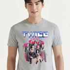 Camiseta Twice Graphic cinza