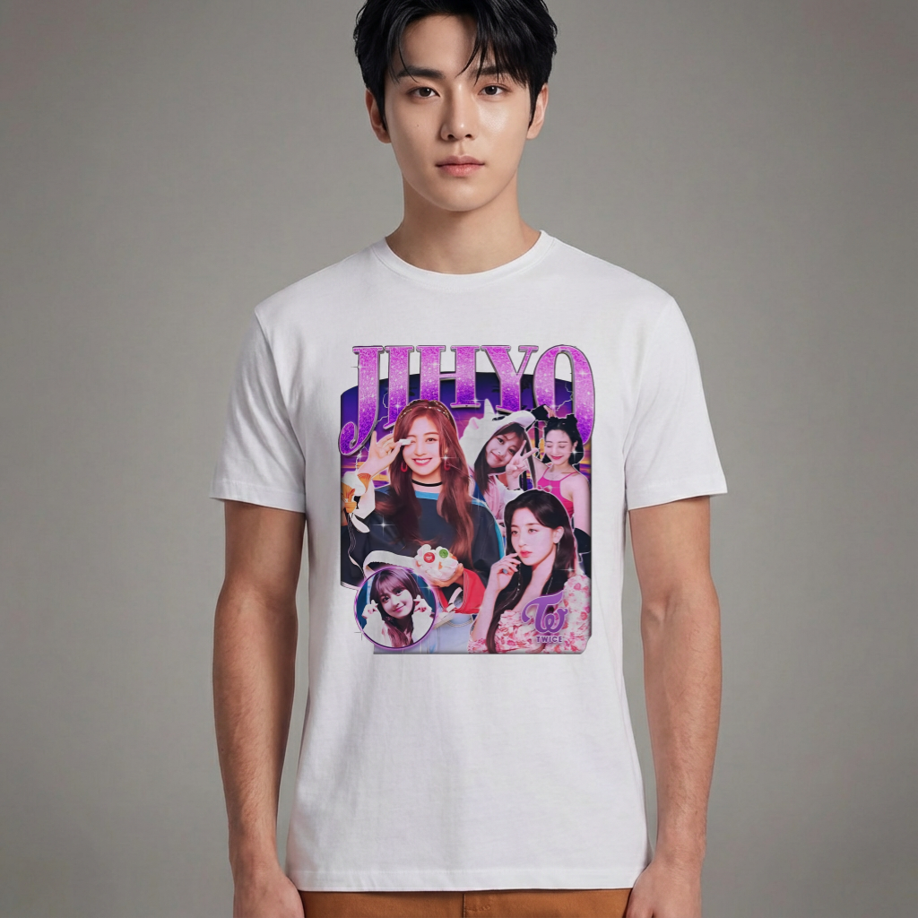 Camiseta Básica Twice Jihyo - Branca