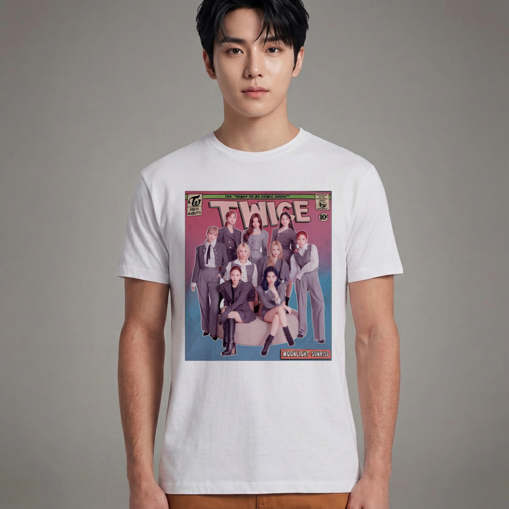 Camiseta Básica Twice Moonlight Sunrise - Branca