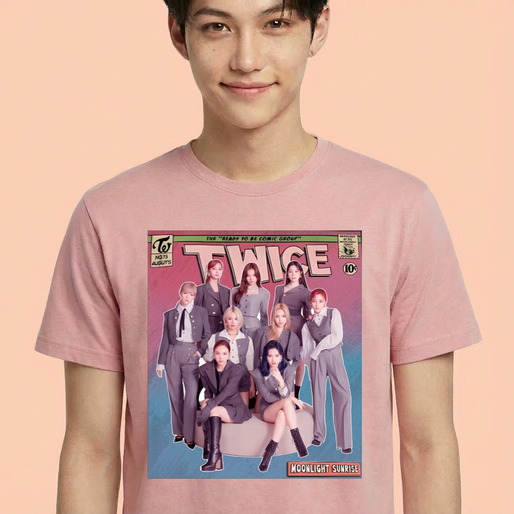 Camiseta camiseta-basica-twice-moonlight-sunrise - Rosa