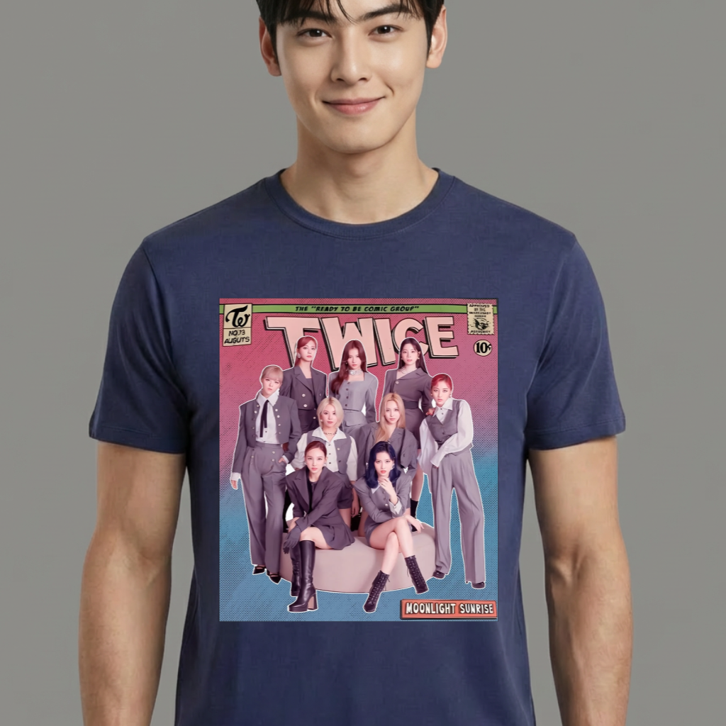 Camiseta camiseta-basica-twice-moonlight-sunrise - Azul