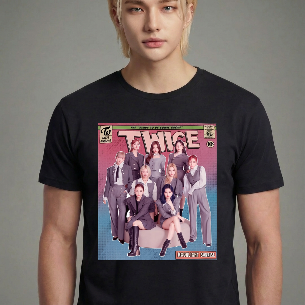Camiseta Twice Moonlight Sunrise preta