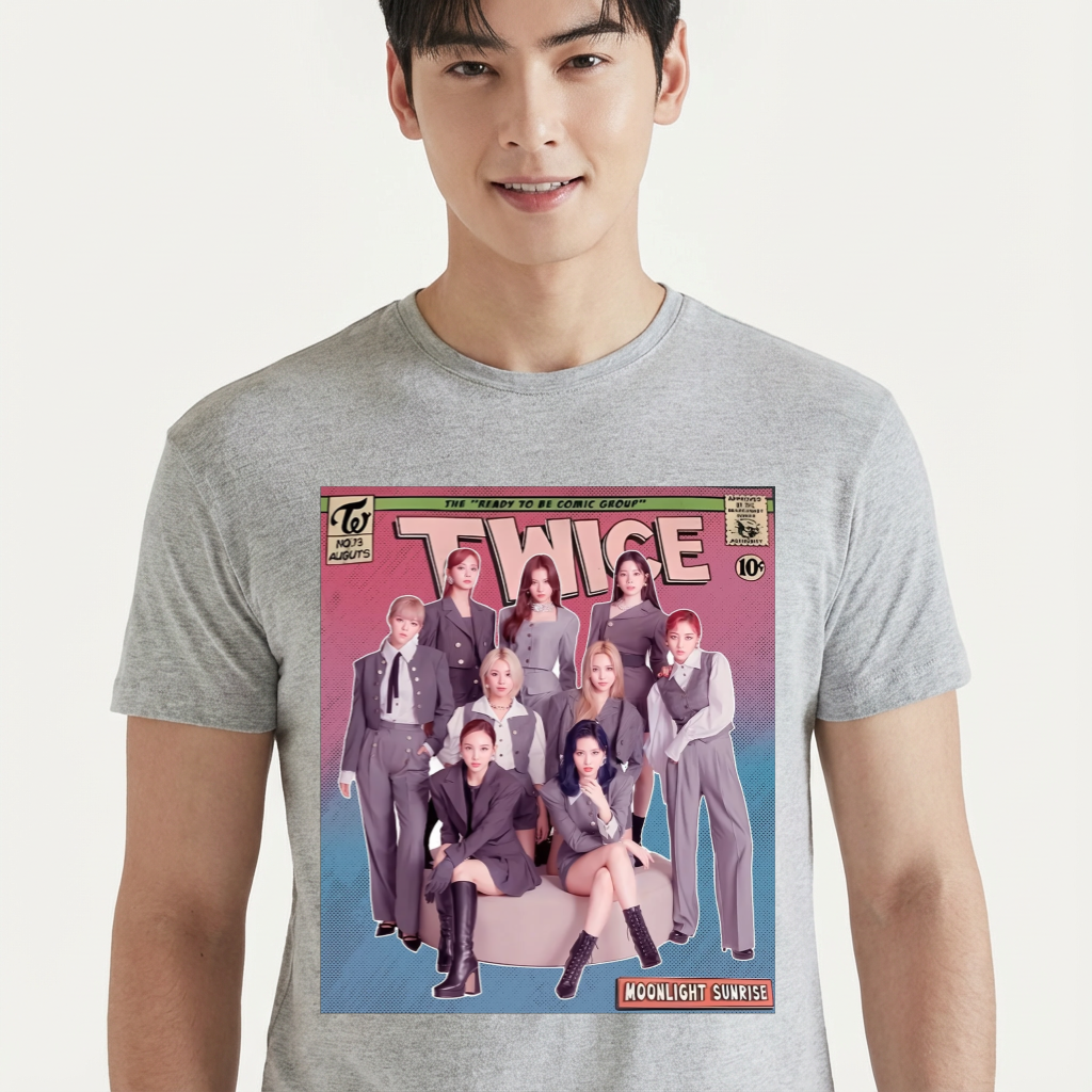 Camiseta Twice Moonlight Sunrise cinza