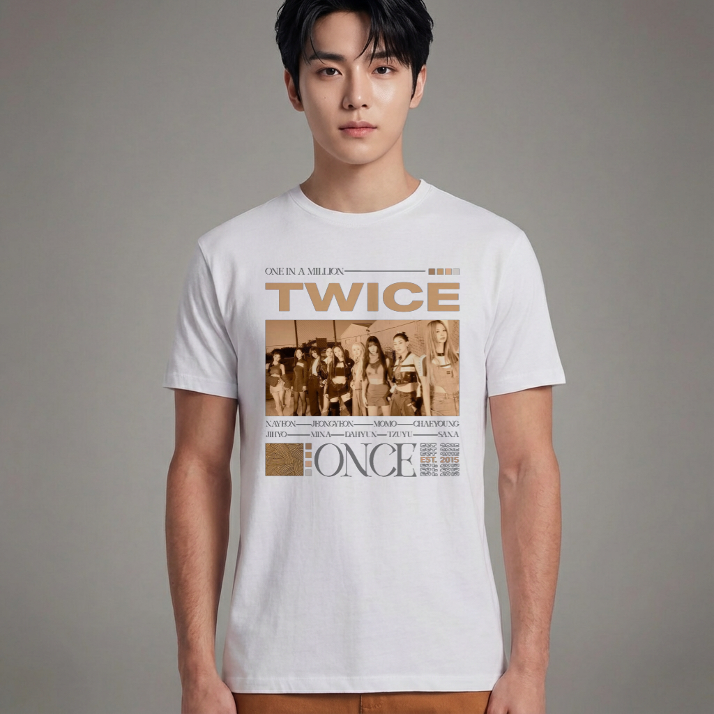 Camiseta Básica Twice One In A Million - Branca