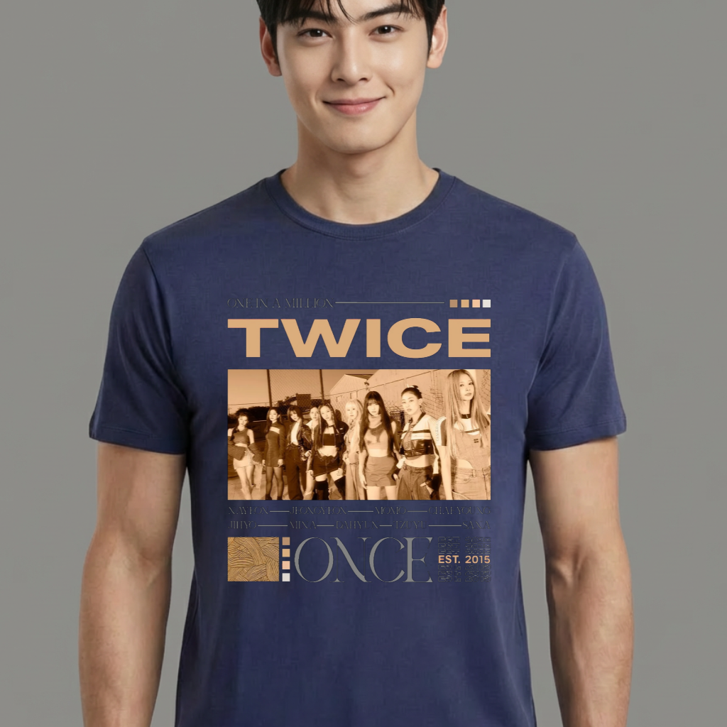 Camiseta camiseta-basica-twice-one-in-a-million - Azul
