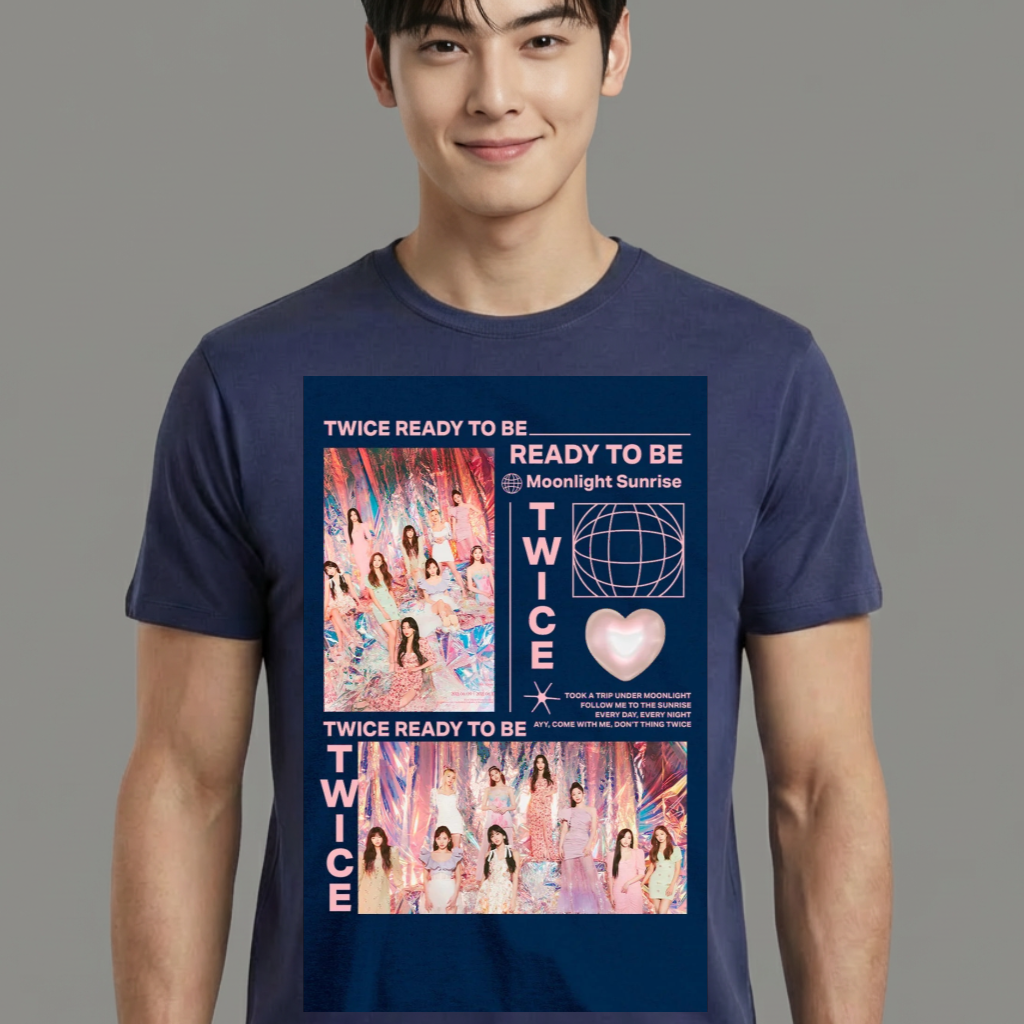 Camiseta Twice Ready To Be Aesthetic azul