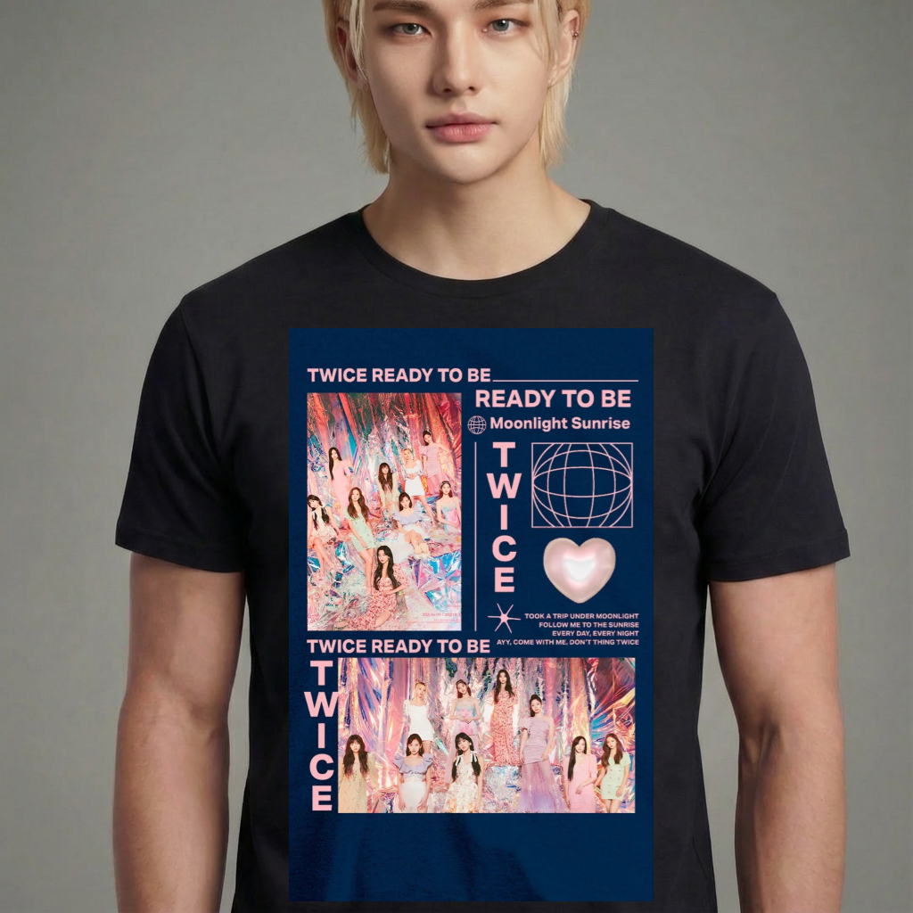 Camiseta Twice Ready To Be Aesthetic preta