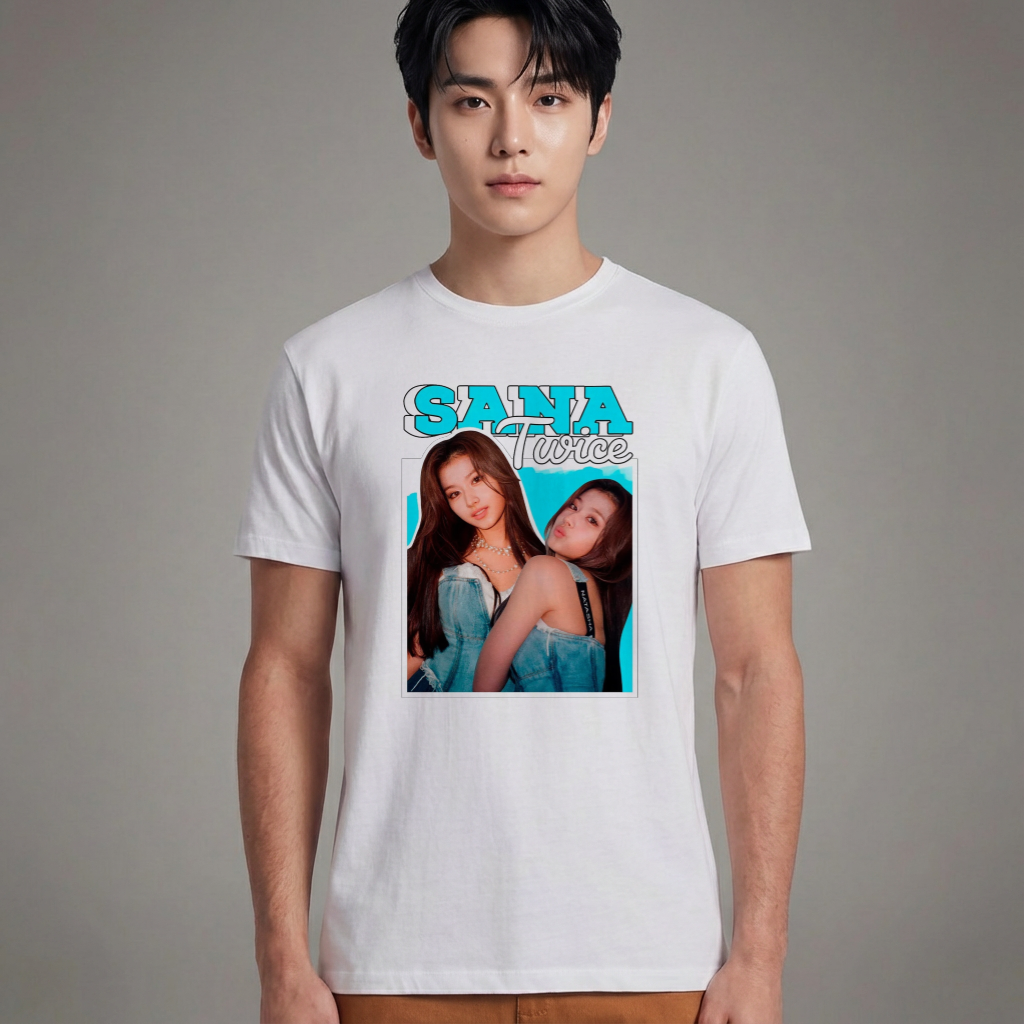 Camiseta Básica Twice Sana - Branca