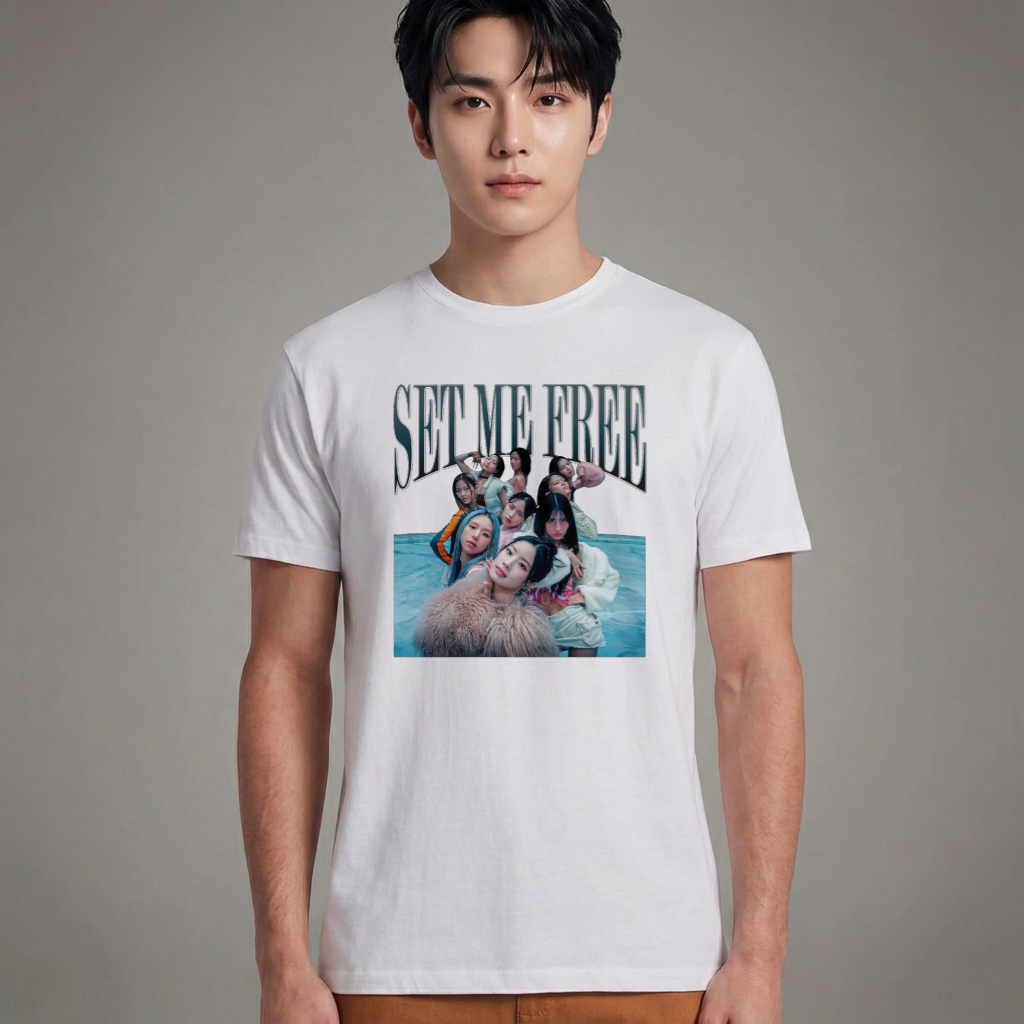 Camiseta Básica Twice Set Me Free - Branca