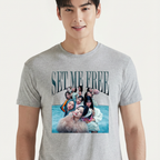 Camiseta Twice Set Me Free cinza