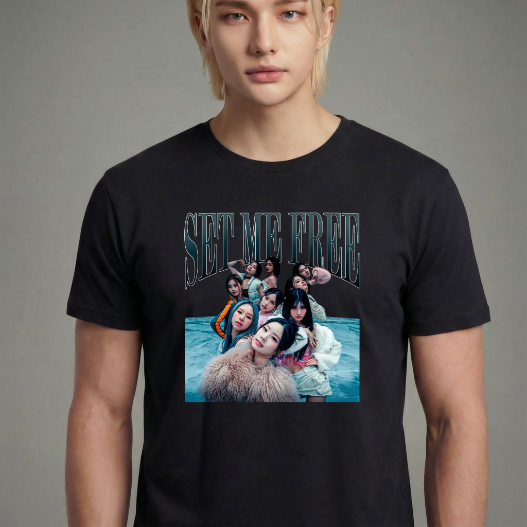 Camiseta camiseta-basica-twice-set-me-free - Preta