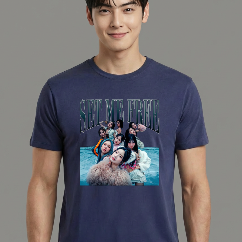 Camiseta Twice Set Me Free azul