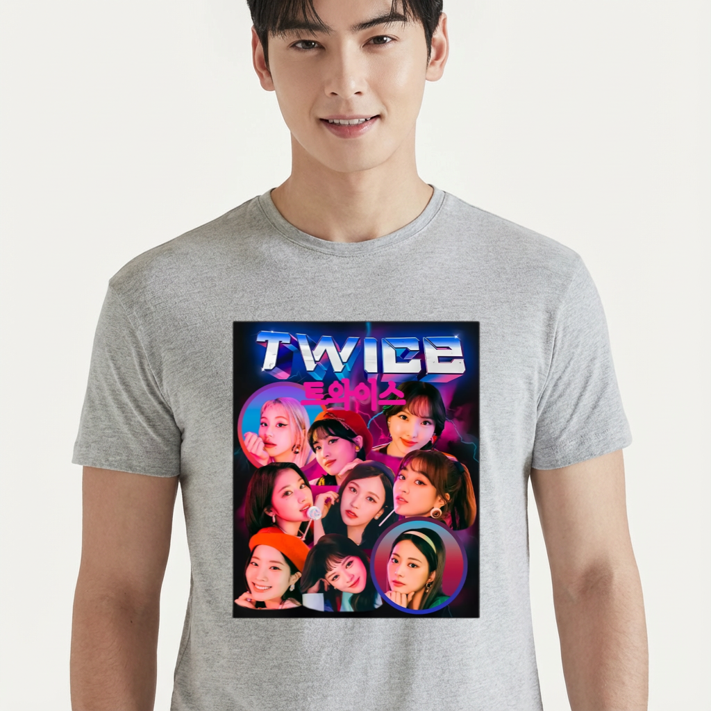 Camiseta Twice Vintage cinza