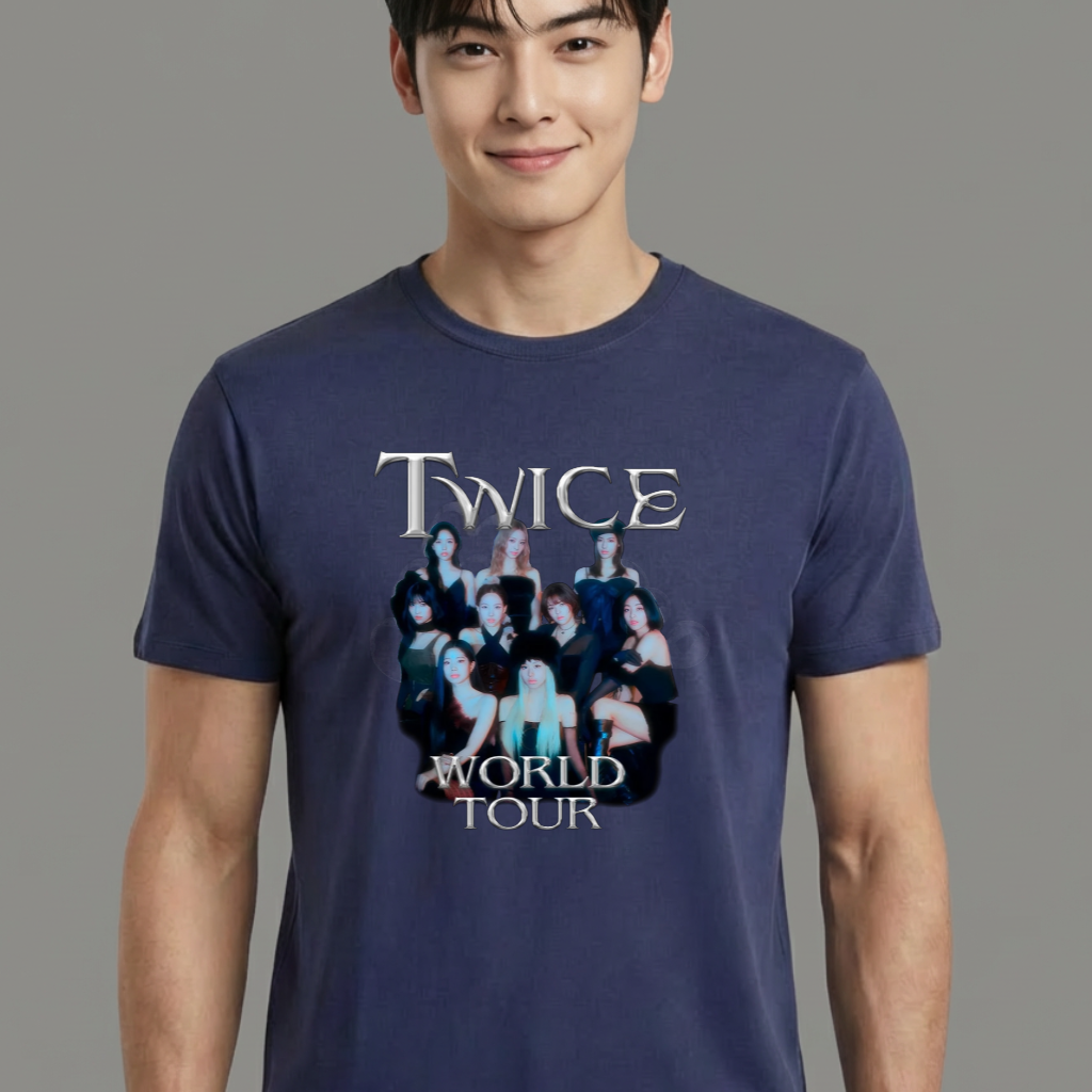 Camiseta Twice World Tour azul