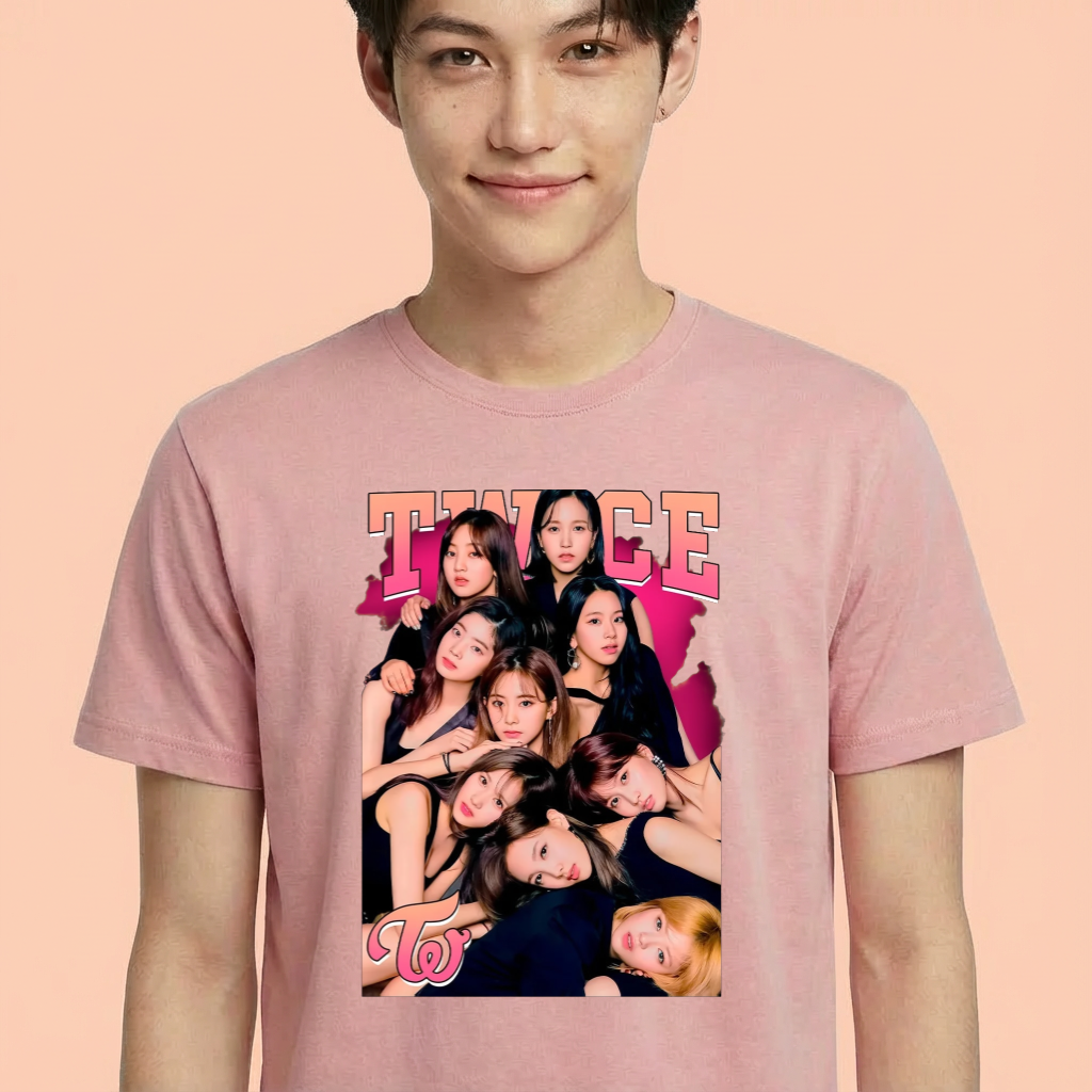 Camiseta Twice rosa