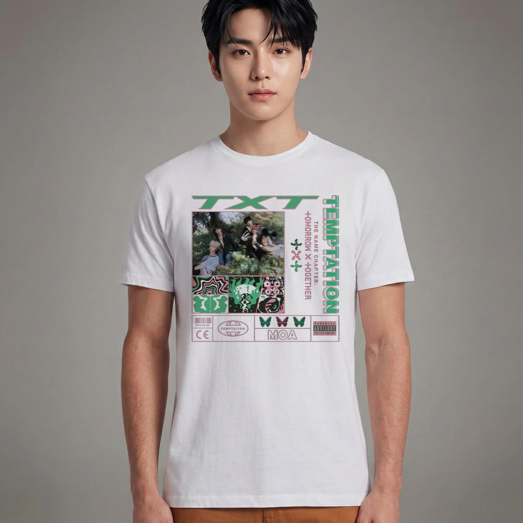 Camiseta Básica TXT Temptation - Branca