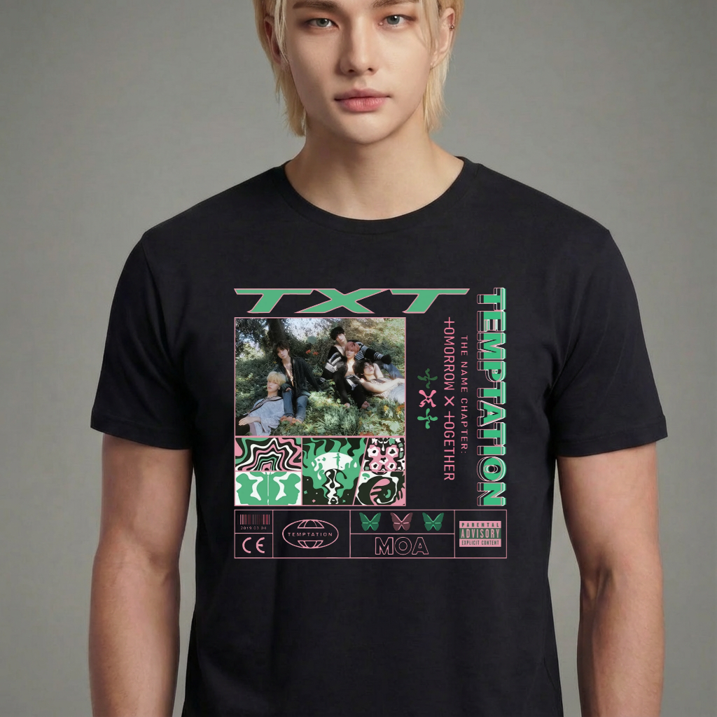 Camiseta TXT Temptation preta