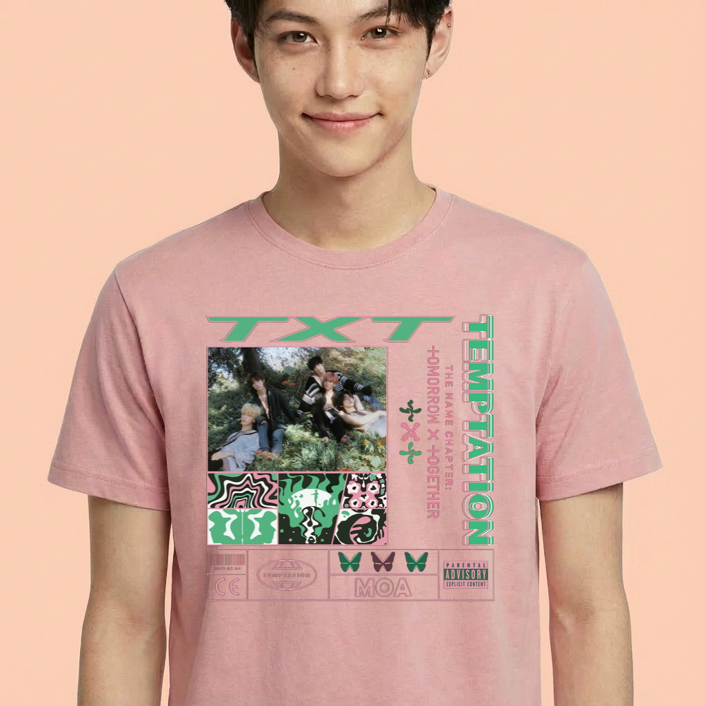 Camiseta camiseta-basica-txt-1 - Rosa