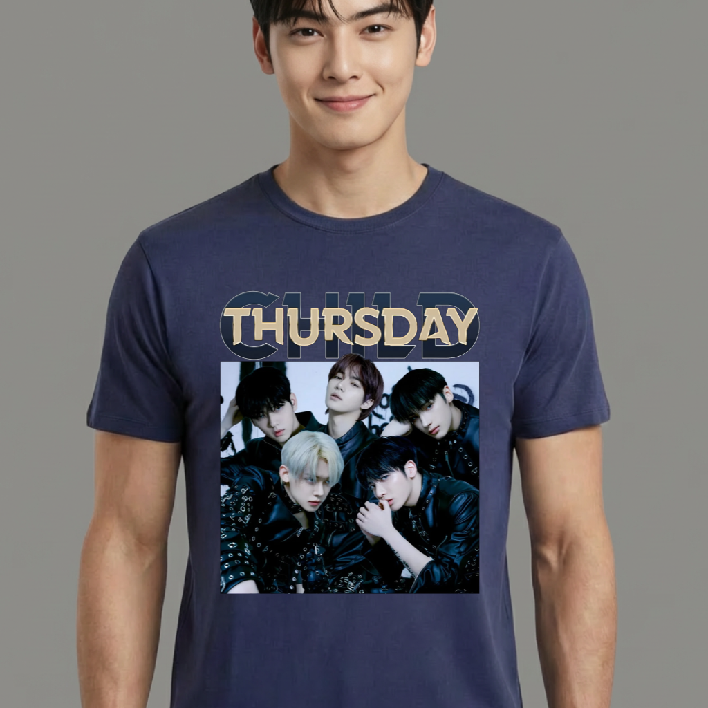Camiseta TXT Aesthetic azul