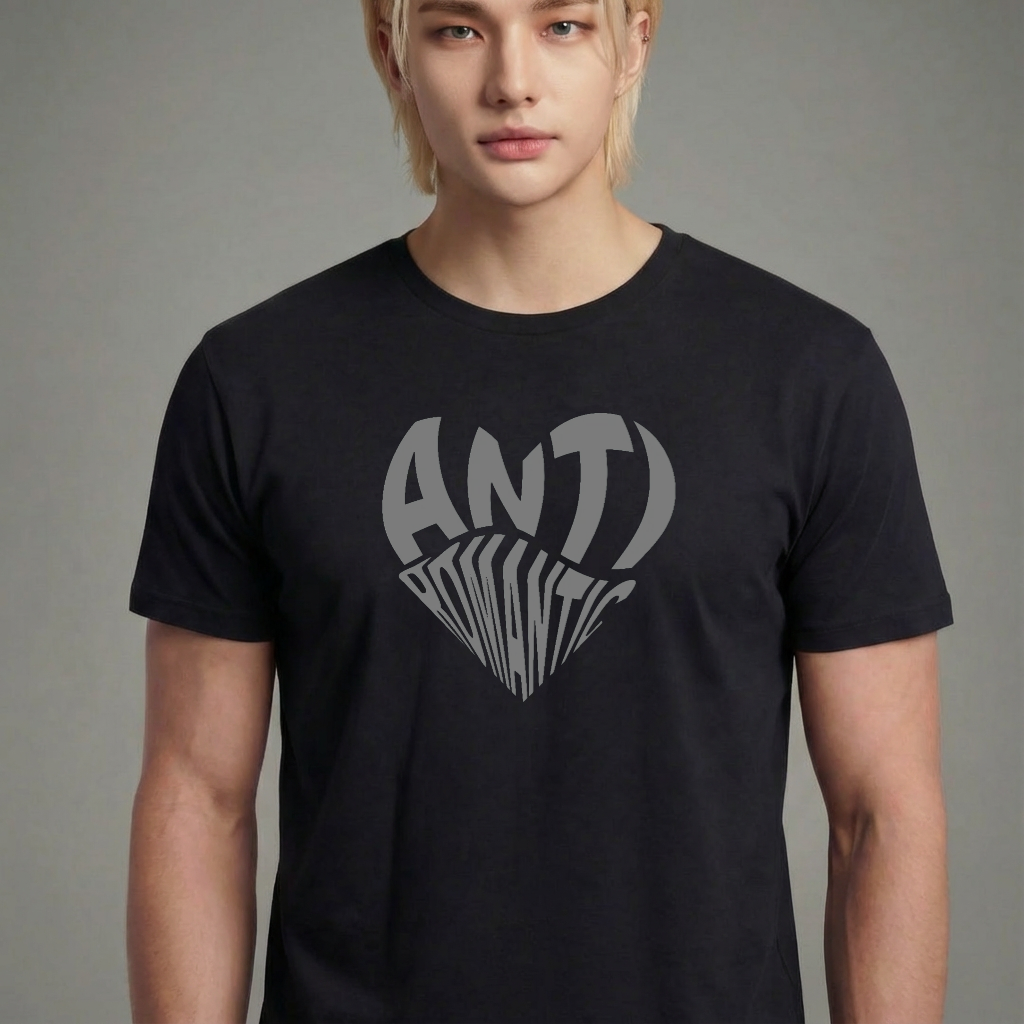 Camiseta camiseta-basica-txt-anti - Preta