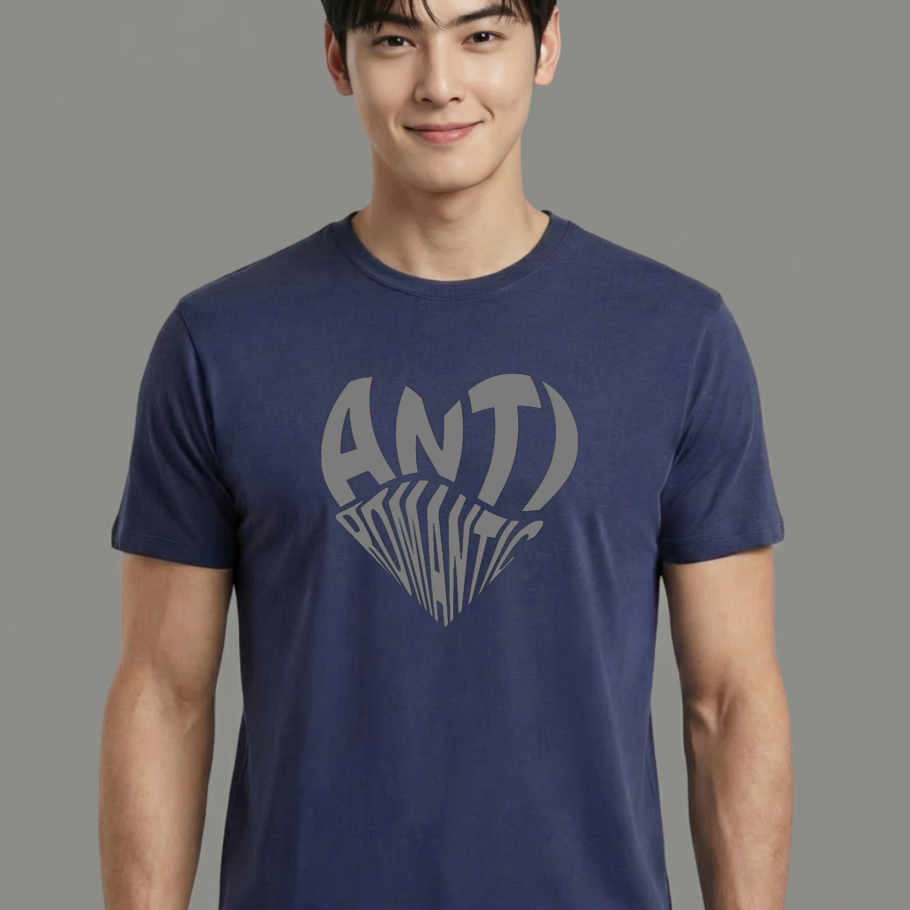 Camiseta camiseta-basica-txt-anti - Azul