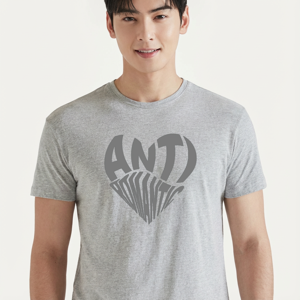Camiseta camiseta-basica-txt-anti - Cinza