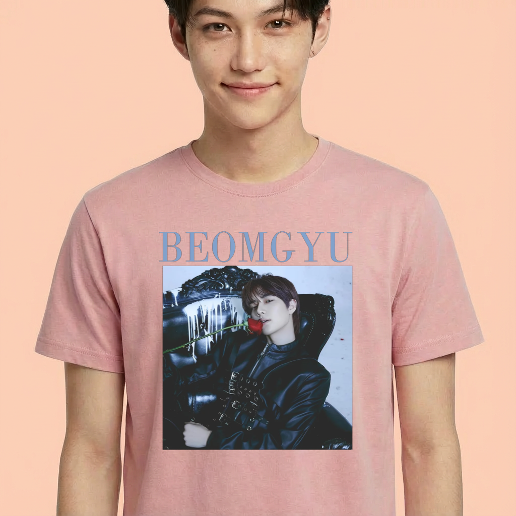 Camiseta camiseta-basica-txt-beomgyu - Rosa