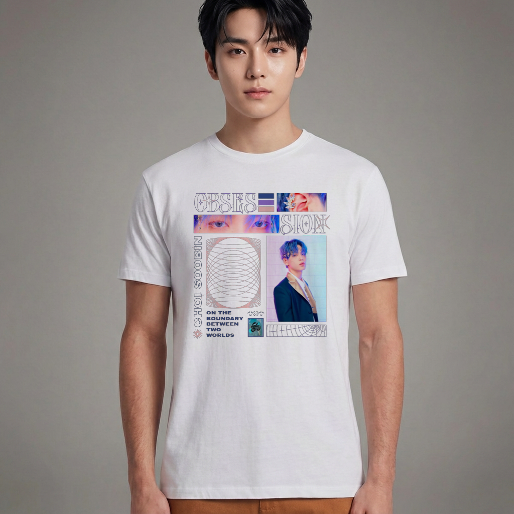 Camiseta Básica Txt Choi Soobin - Branca
