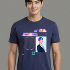 Camiseta TXT Choi Soobin azul