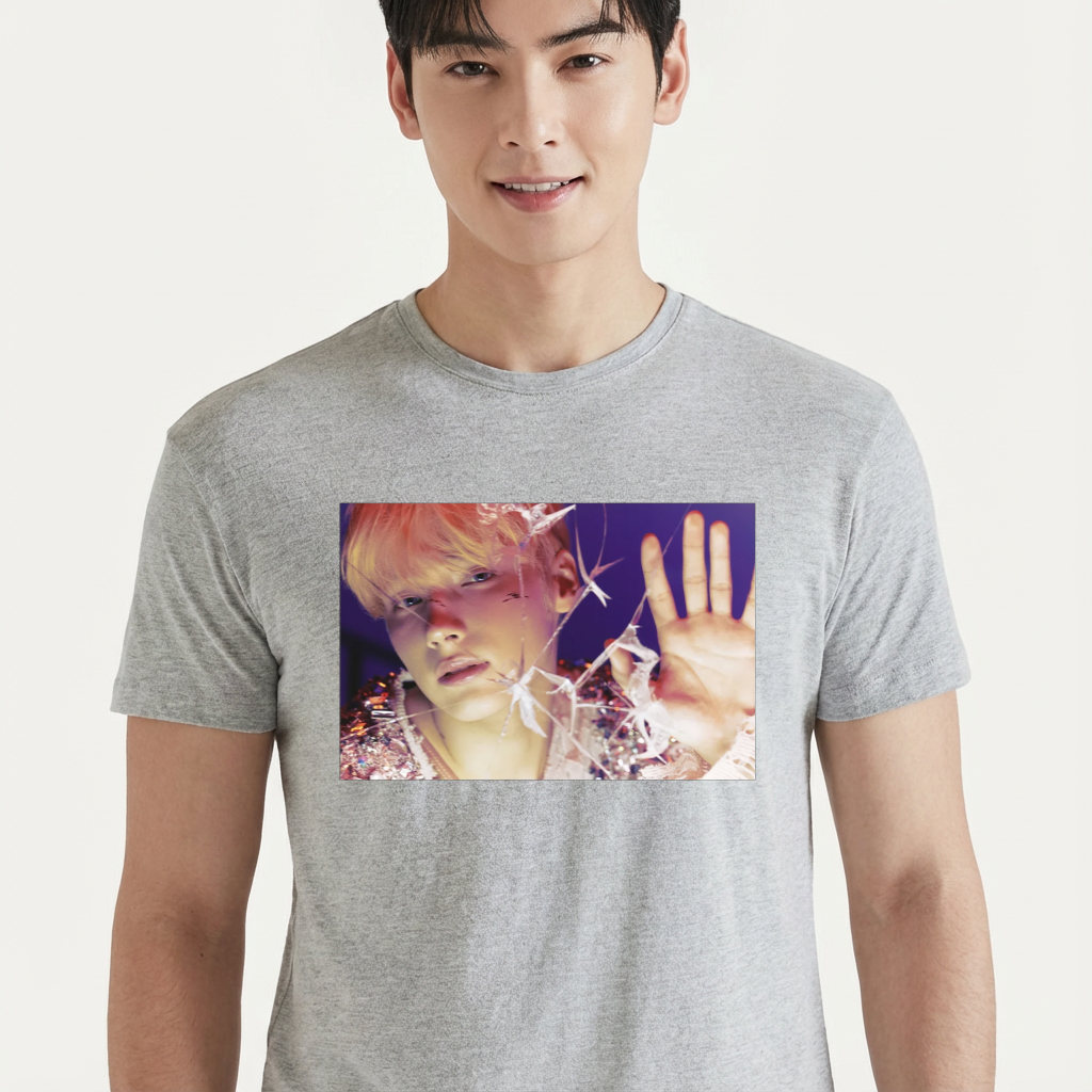 Camiseta camiseta-basica-txt-huening-kai - Cinza