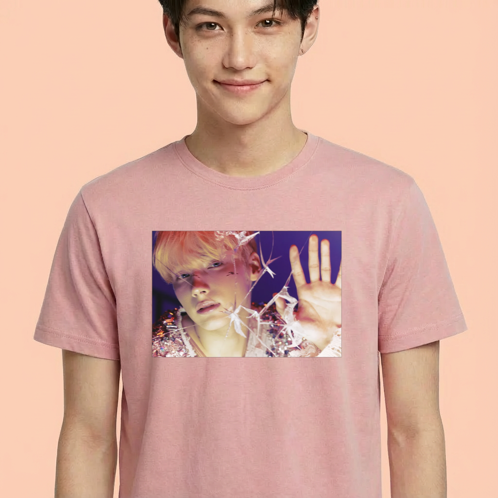 Camiseta camiseta-basica-txt-huening-kai - Rosa