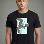 Camiseta TXT Isometric preta
