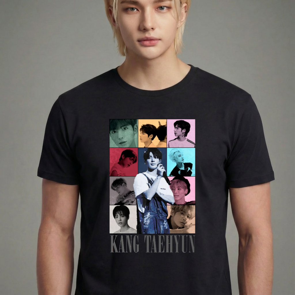 Camiseta camiseta-basica-txt-kang-taehyun - Preta