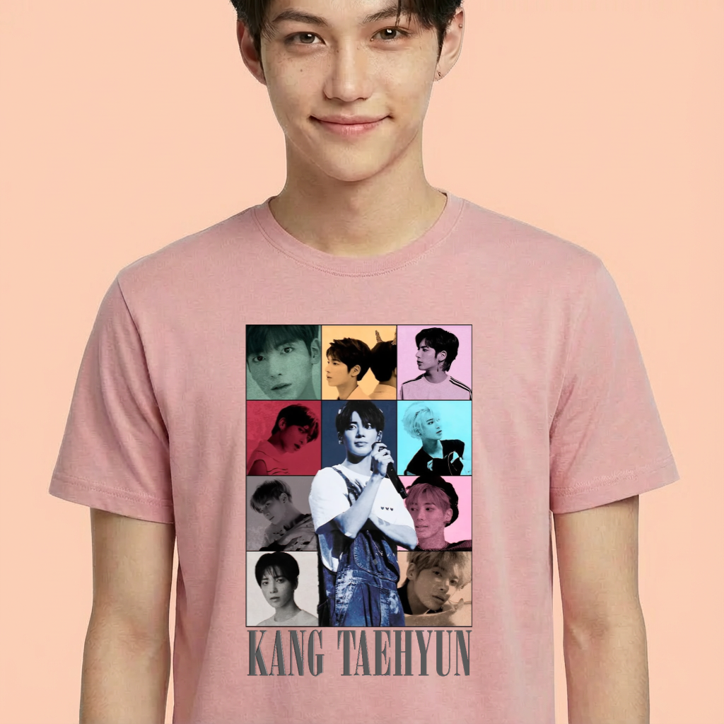 Camiseta camiseta-basica-txt-kang-taehyun - Rosa