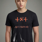 Camiseta TXT Logo Act Promise World Tour preta