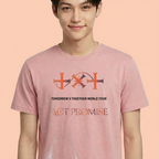 Camiseta TXT Logo Act Promise World Tour rosa